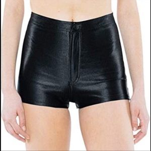 NEW American Apparel high waisted black Disco shorts